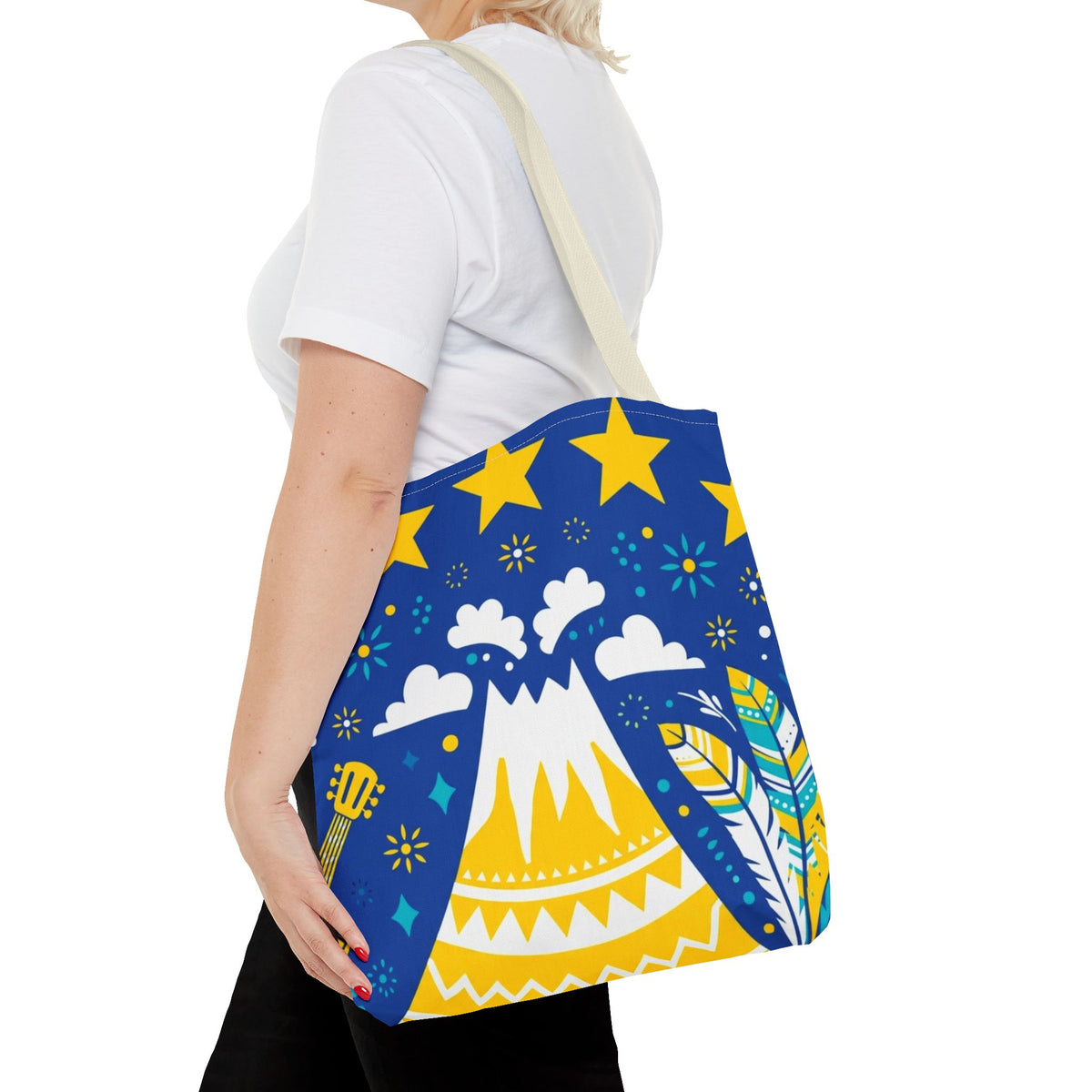 Cape Verde Volcano & Stars Tote Bag