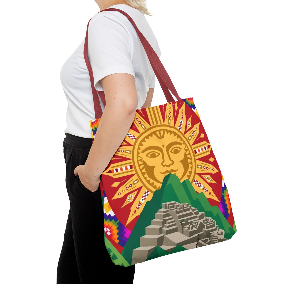 Peru Llama & Machu Picchu Tote Bag