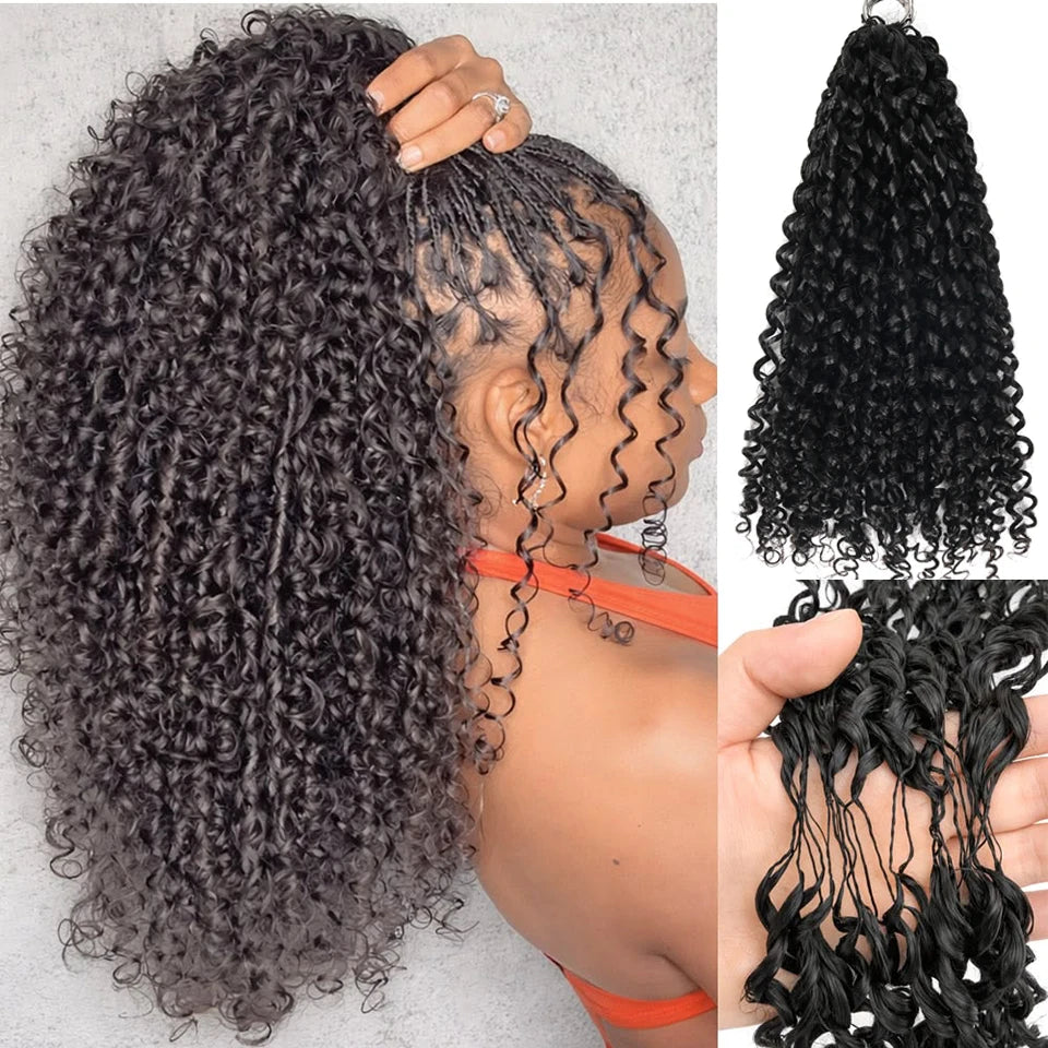 Crochet Braids Small Spirals Curly Hair Extensions Pre Separated Knotless Miracle Knot Deep Pixie Curls Crochet Hair For Women
