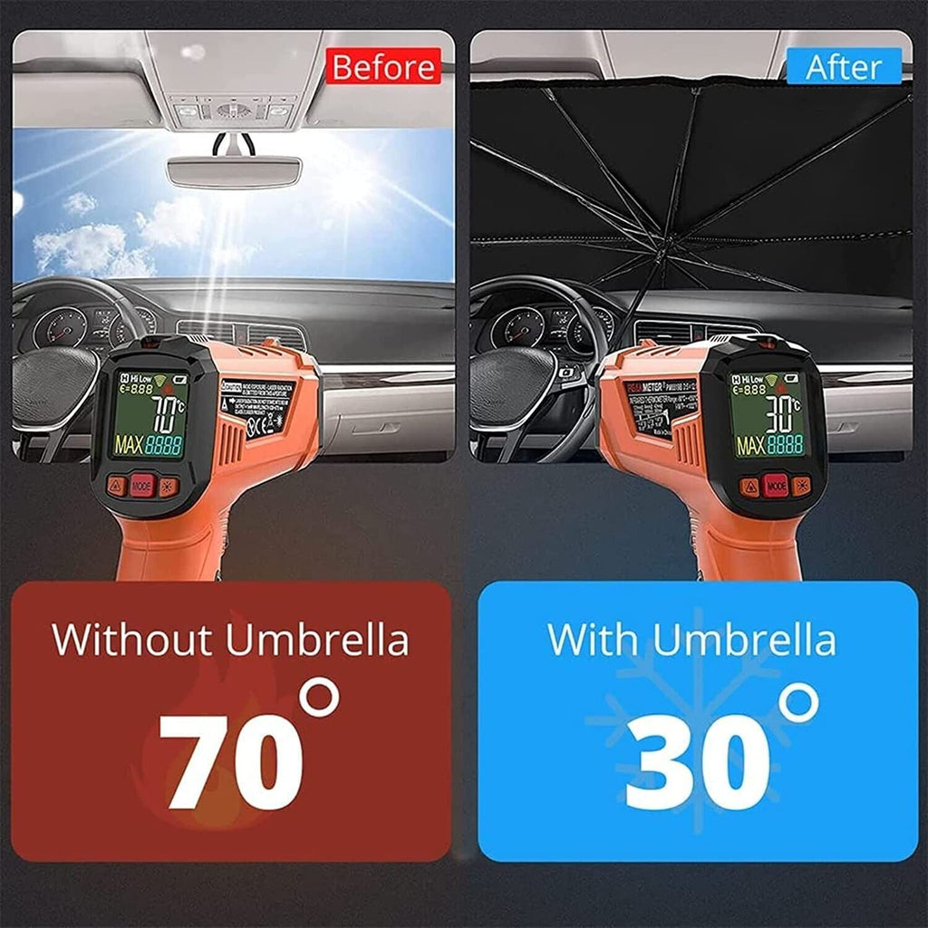 57" Umbrella Windshield Sun Shade - Foldable