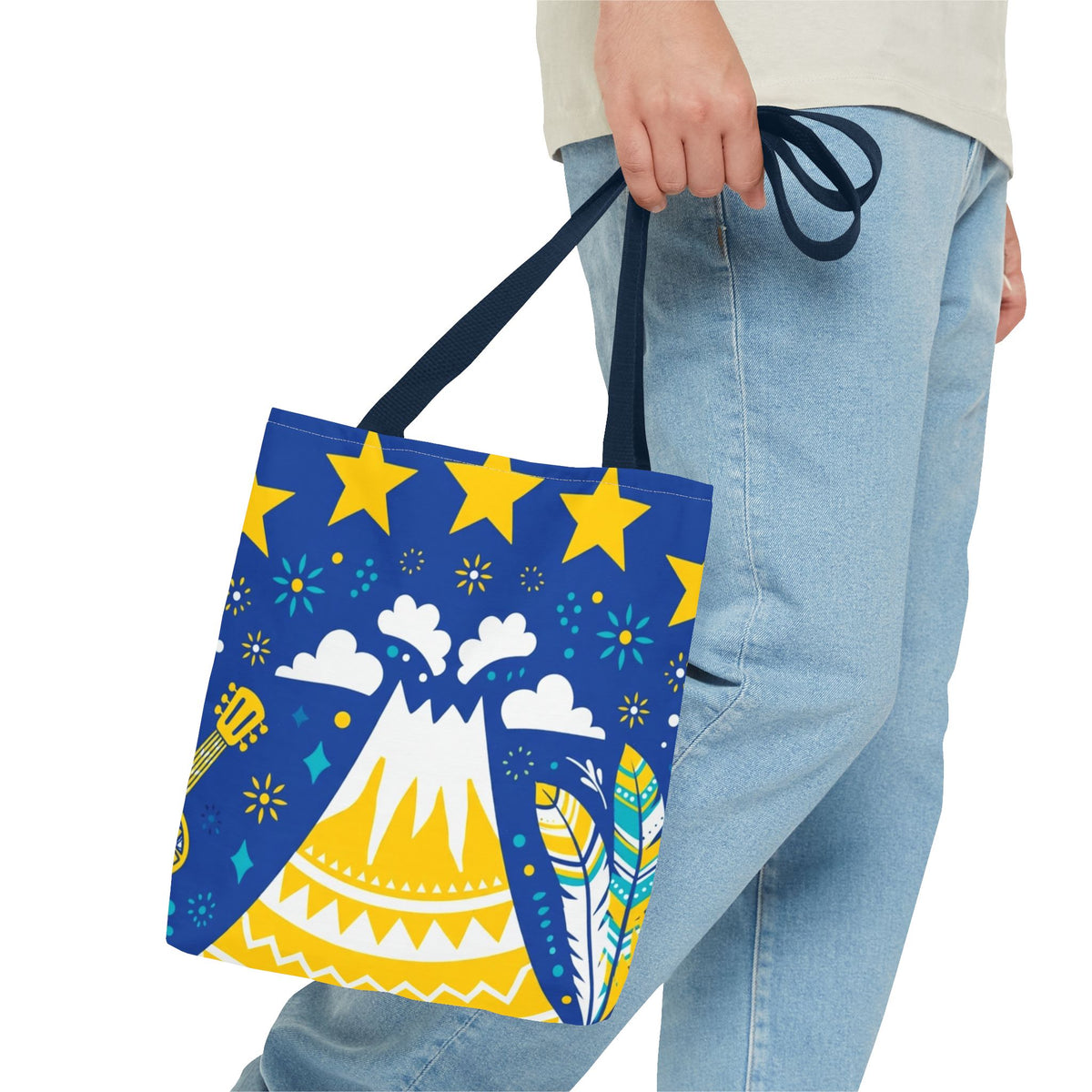 Cape Verde Volcano & Stars Tote Bag