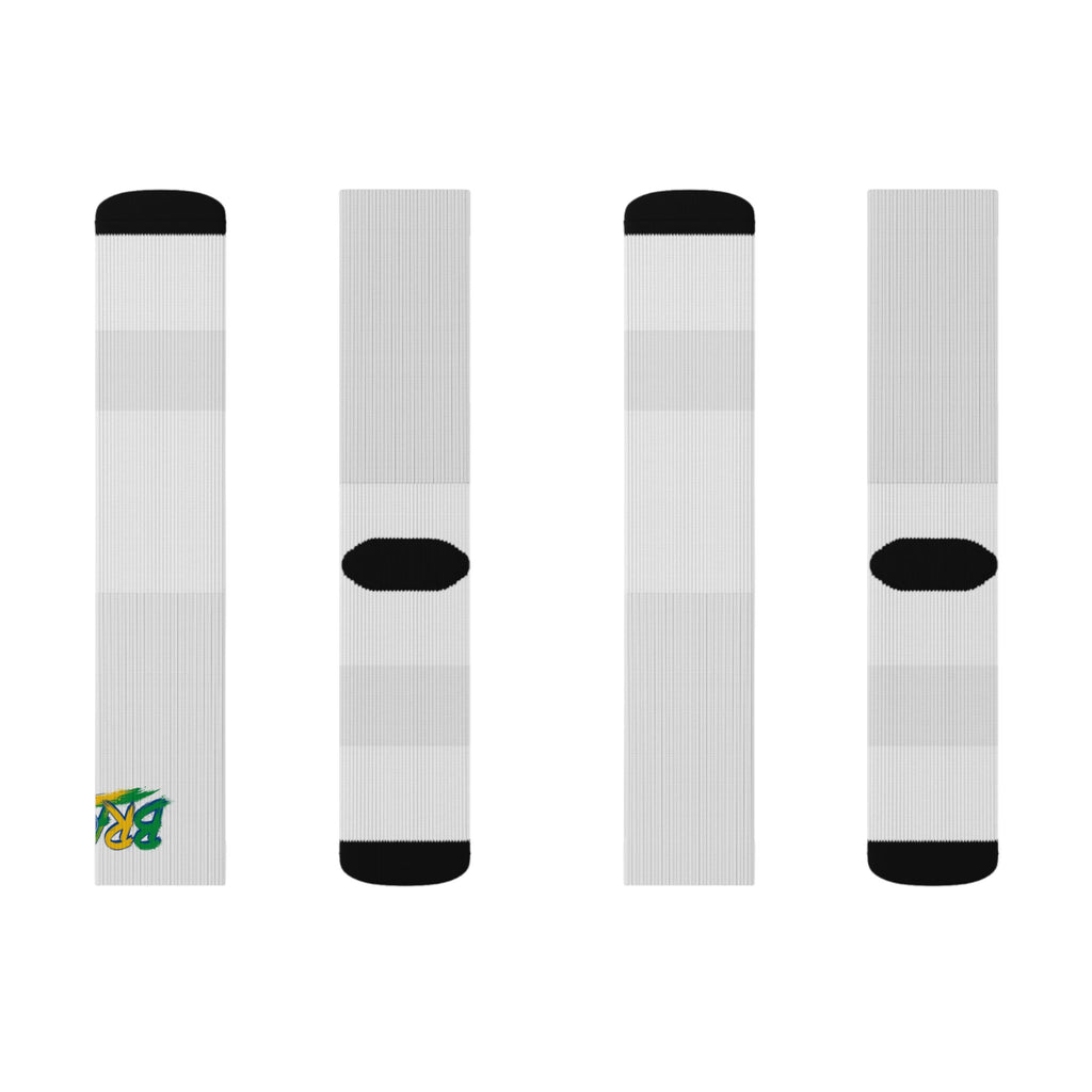 Brazil Wordmark Socks - White
