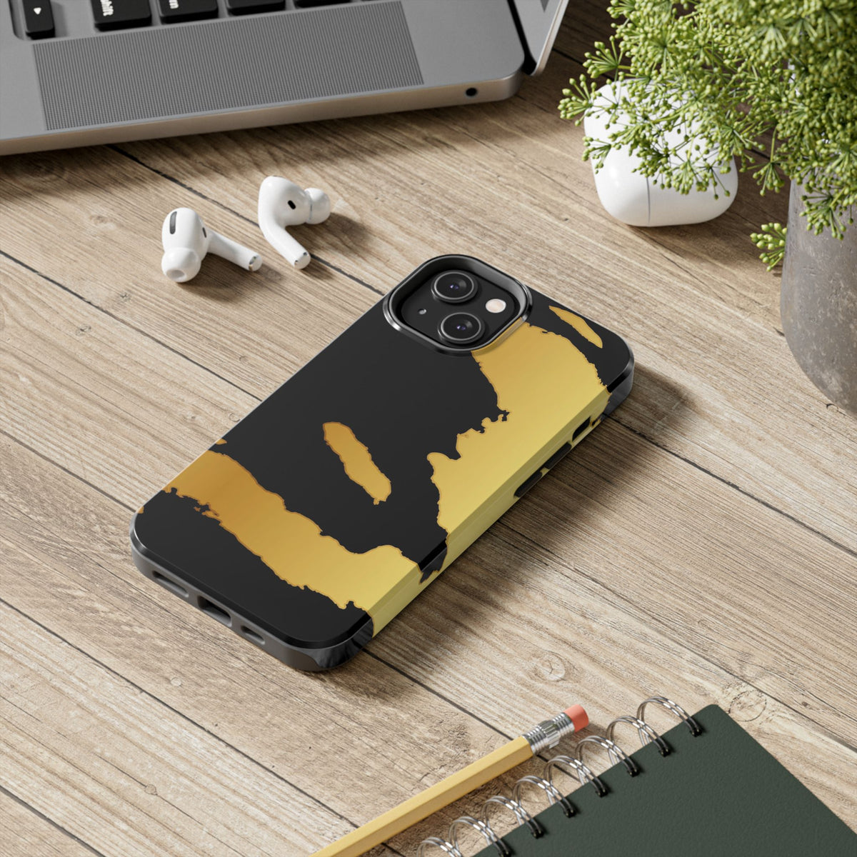 Haiti Gold Map Phone Case