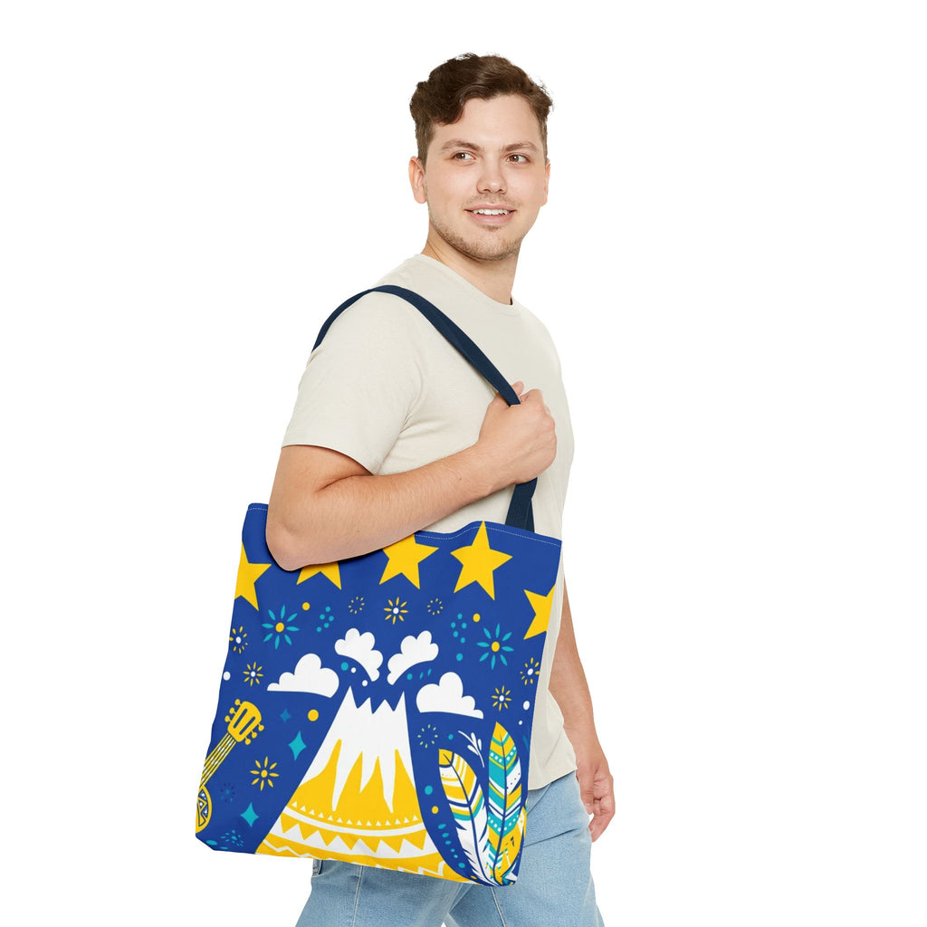 Cape Verde Volcano & Stars Tote Bag