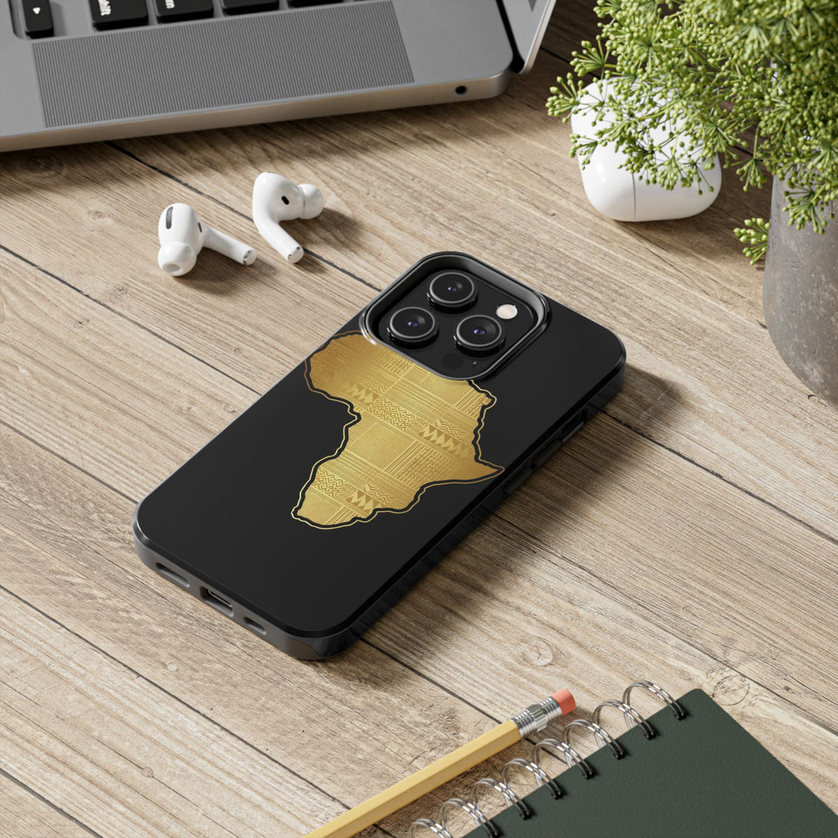 Africa Gold Map Phone Case