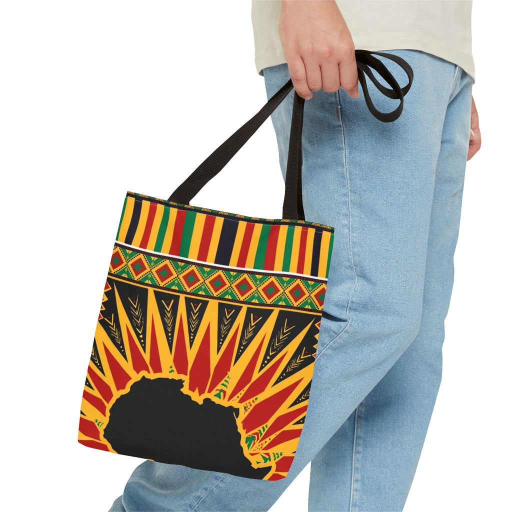 Africa Kente Sunburst Tote Bag