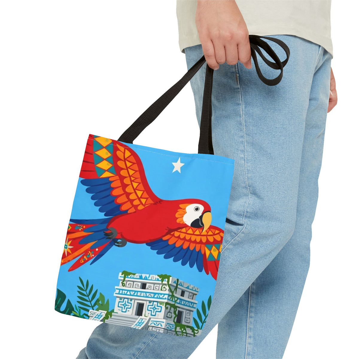 Honduras Macaw & Ruins Tote Bag