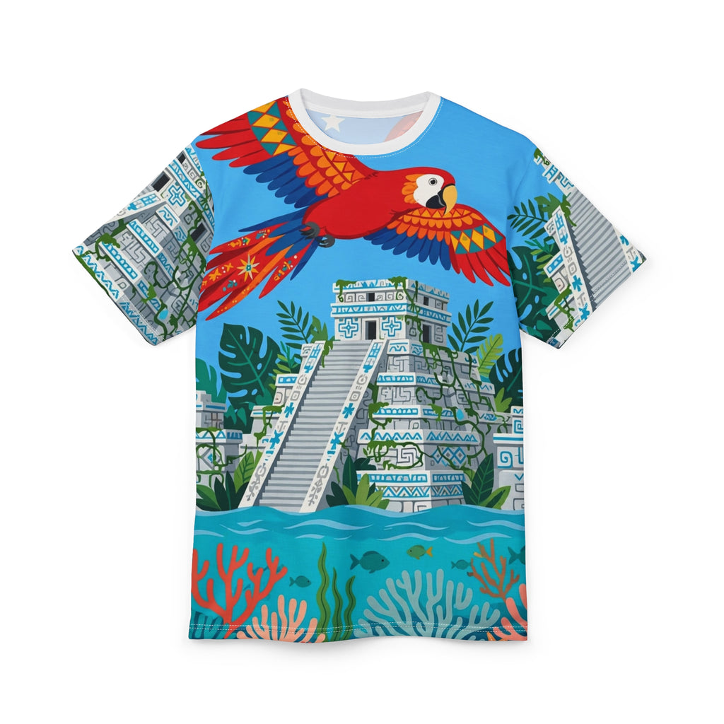 Honduras Macaw & Ruins All-Over Print T-Shirt