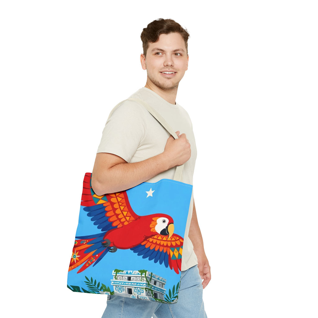 Honduras Macaw & Ruins Tote Bag