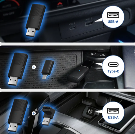 Original Car Wired to Wireless CarPlay & Android Auto Adapter
