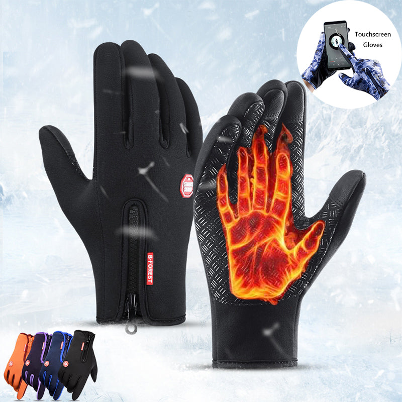 Heated Winter Gloves - Touchscreen, Waterproof, Fleece Lined