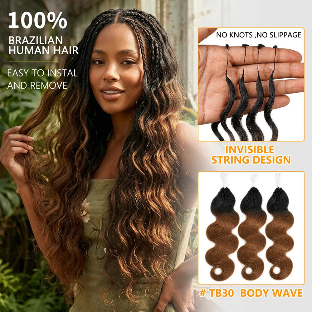TB30 Highlight 12A Grade Human Hair Body Wave Feather Crochet