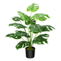 Artificial Monstera Plant 28 Inch with Planter - Faux Floor Plant
