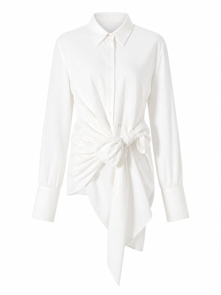 Elegant Bow Tie Blouse
