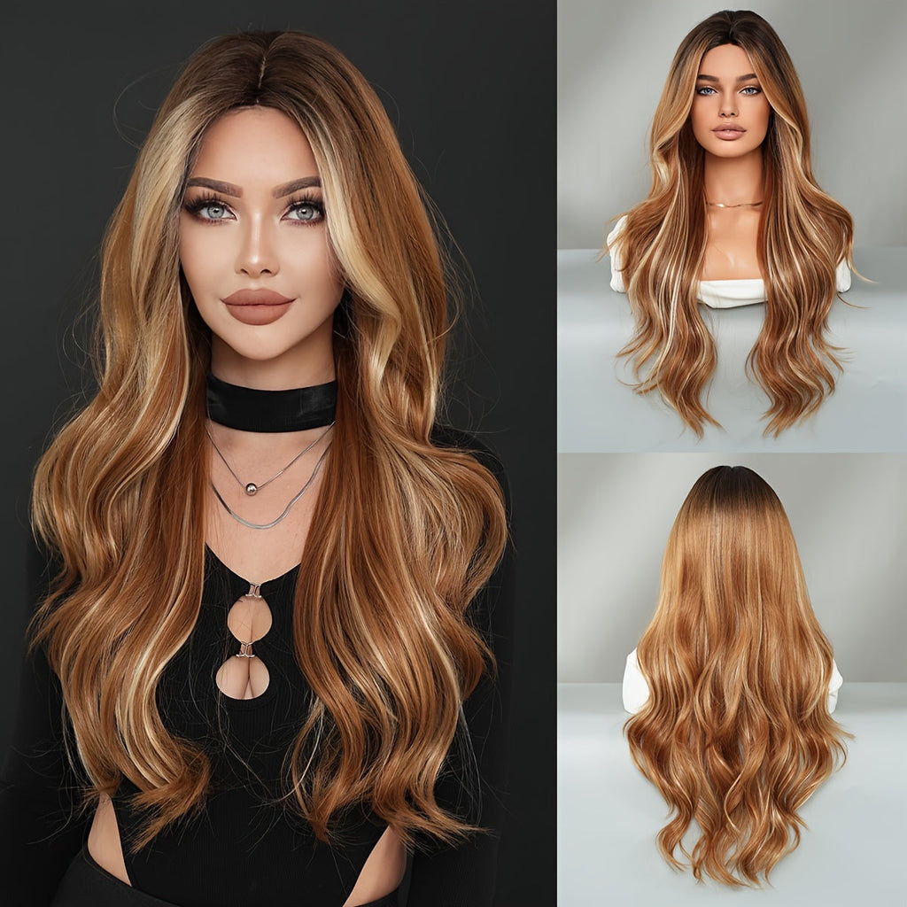 Elegant Ombre Brown Curly Wig