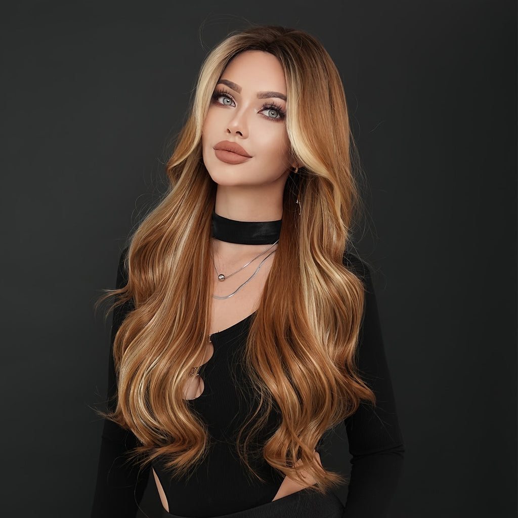 Elegant Ombre Brown Curly Wig