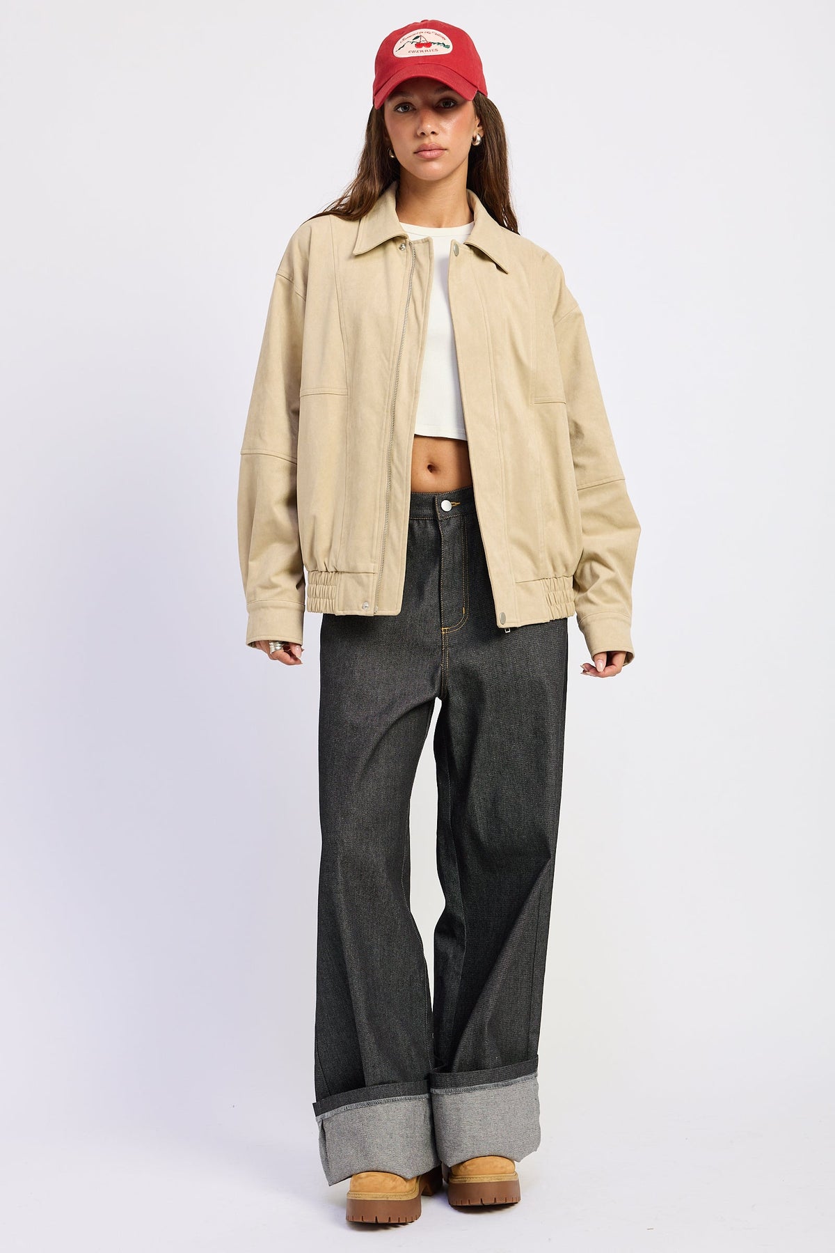 Journey Suede Bomber Jacket-3