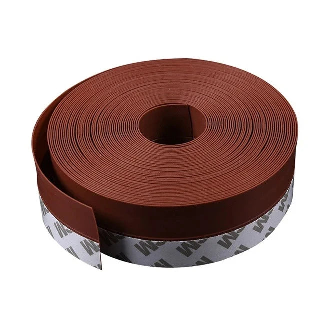 Silicone Draft Seal Tape - Transparent 35mm x 5M Self-Adhesive Door & Window Weather Stripping