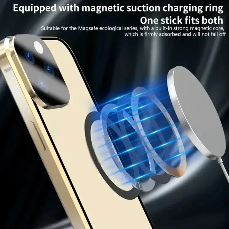 360° Full Protection Magnetic Glass Case - Double-Sided Snap Cover for iPhone 13 to 18 Pro Max