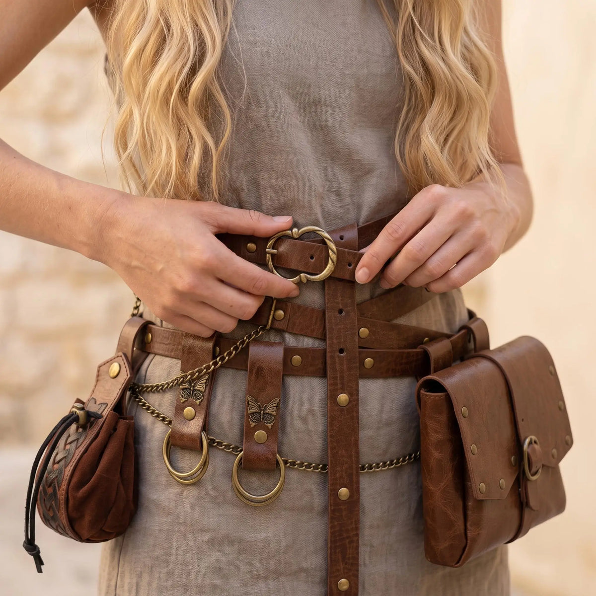 Medieval Chain Belt, Viking Costume Accessory, Renaissance Waist
