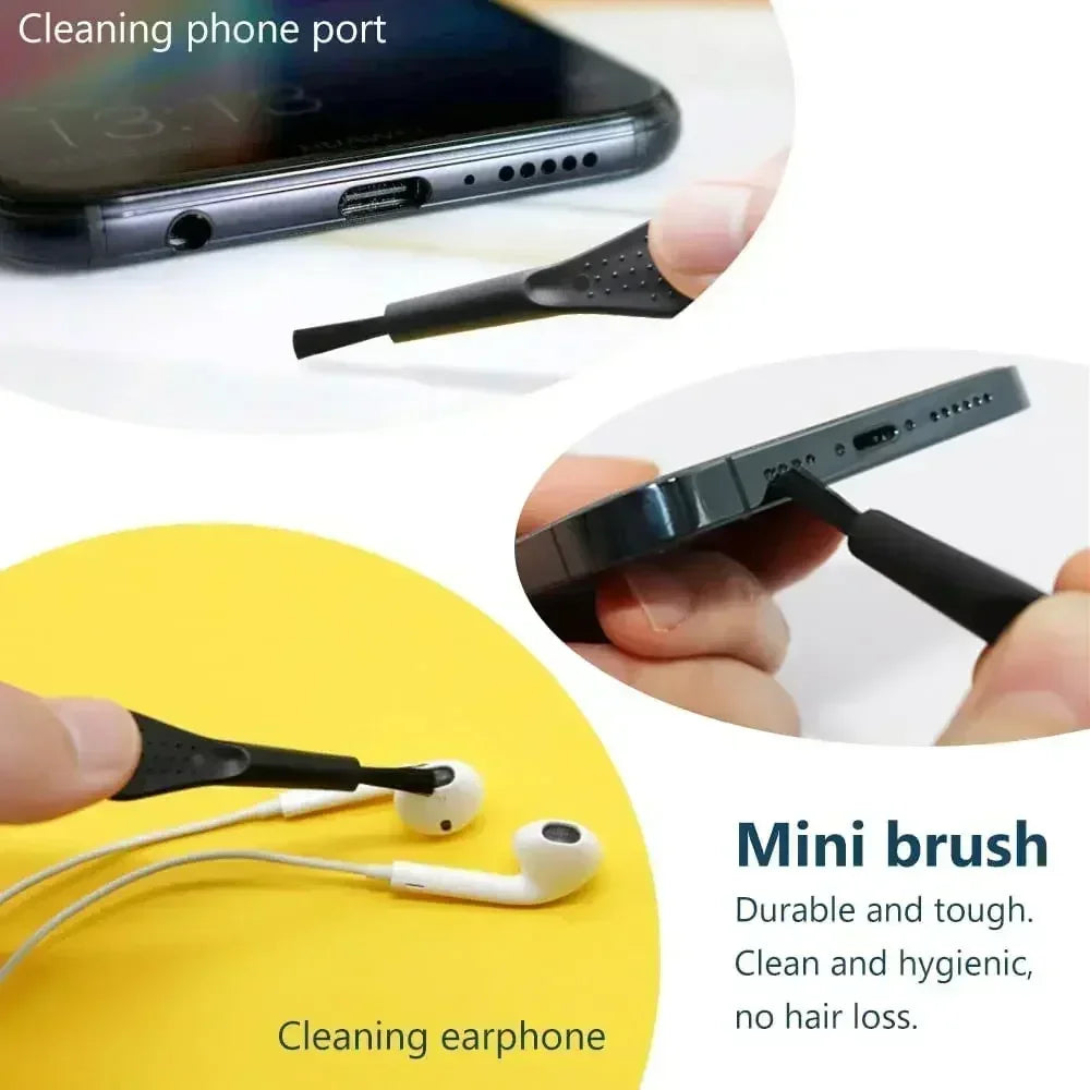 Phone Charging Port Cleaning Kit - Speaker & Port Cleaner Brush Set with Dust Plugs