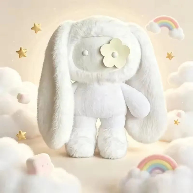 Cute Juju Rabbit Plush Keychain Flower Eye Bunny Stuffed Doll Kawaii