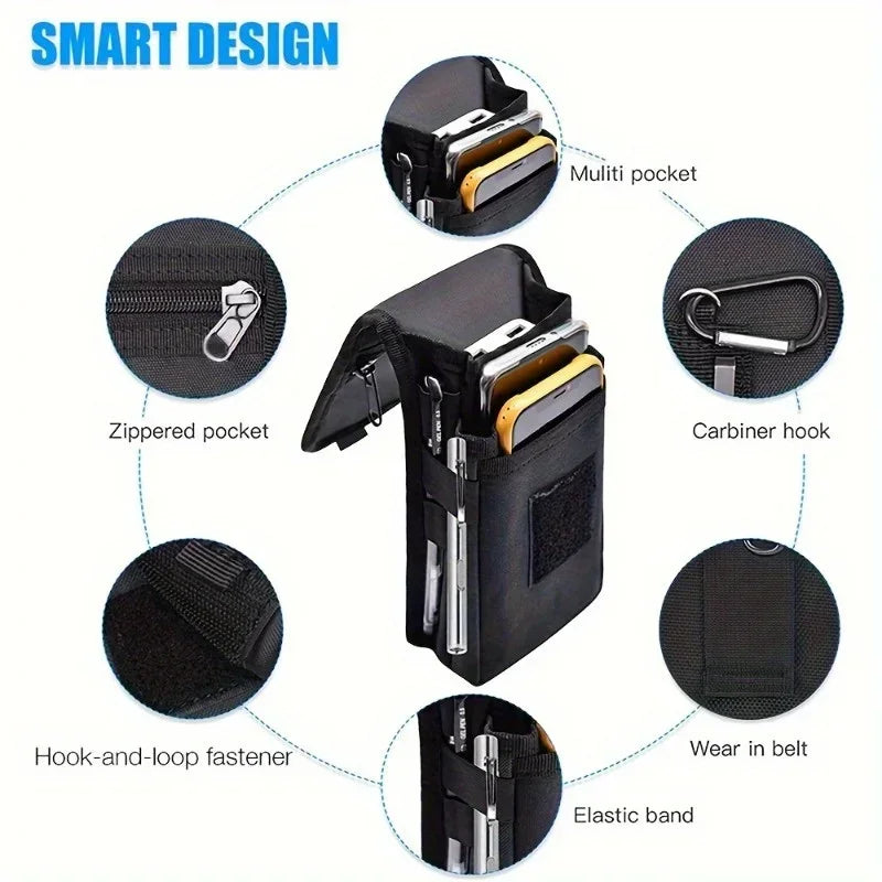 Phone Belt Pouch - 6.3 Inch Oxford Cell Phone Bag with Belt Loop