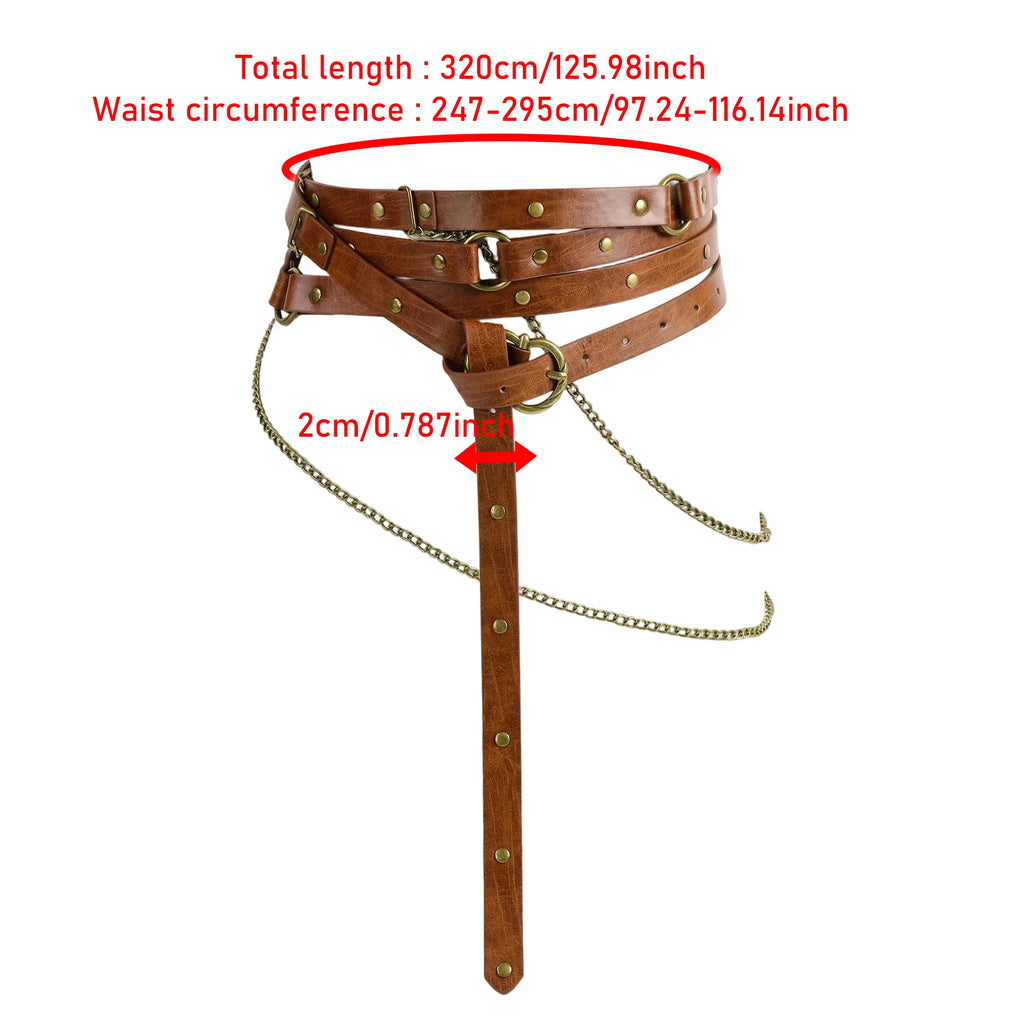 Medieval Chain Belt, Viking Costume Accessory, Renaissance Waist