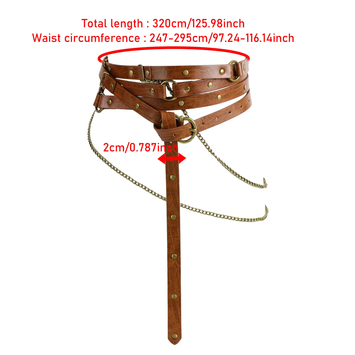 Medieval Chain Belt, Viking Costume Accessory, Renaissance Waist