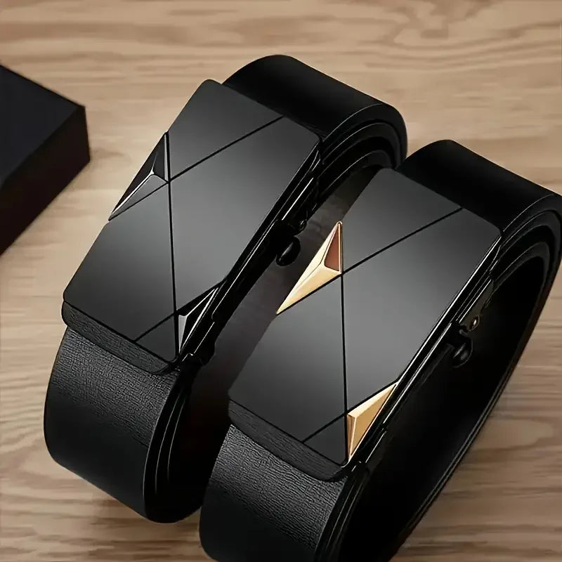 Men's PU Leather Belt - Automatic Buckle Dress & Casual Belt