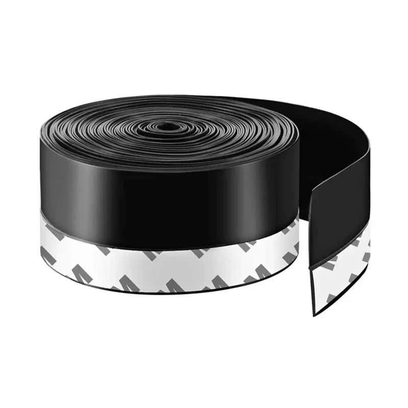 Silicone Draft Seal Tape - Transparent 35mm x 5M Self-Adhesive Door & Window Weather Stripping