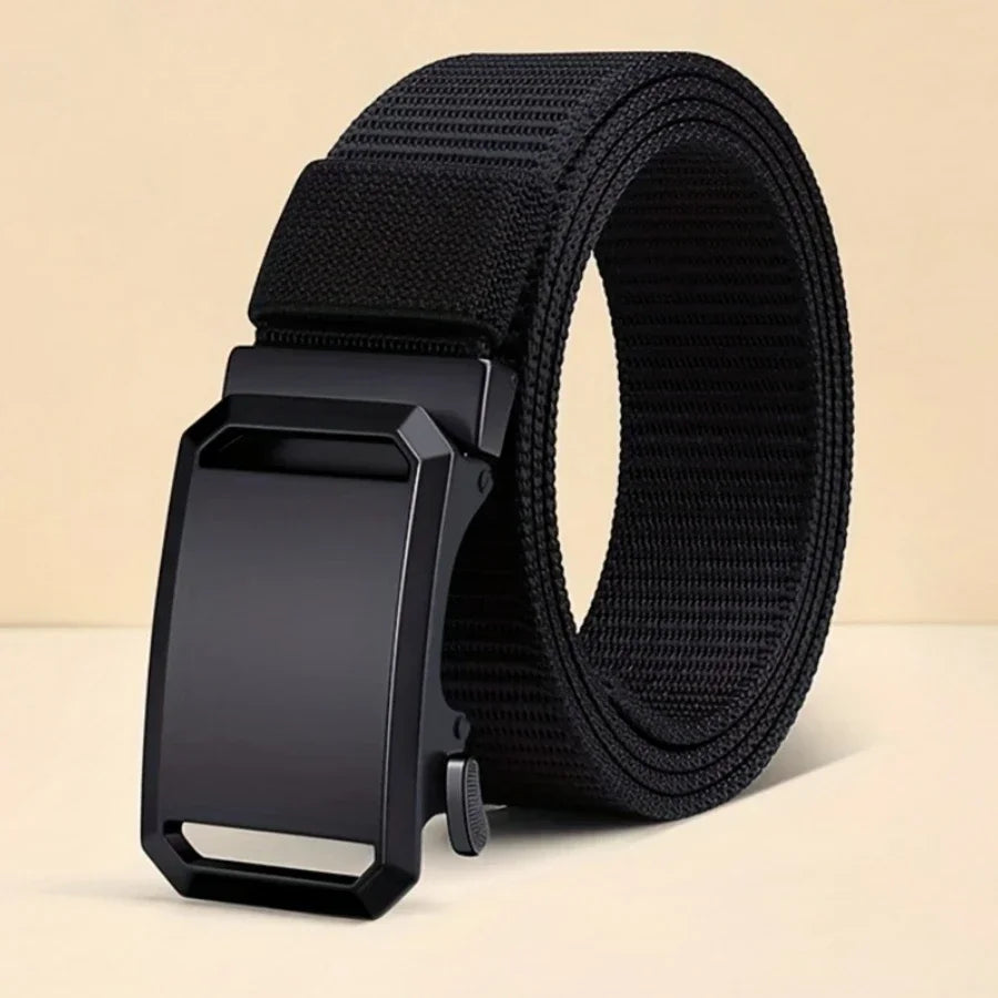 Men's Canvas Belt - Automatic Buckle Tactical Casual Belt