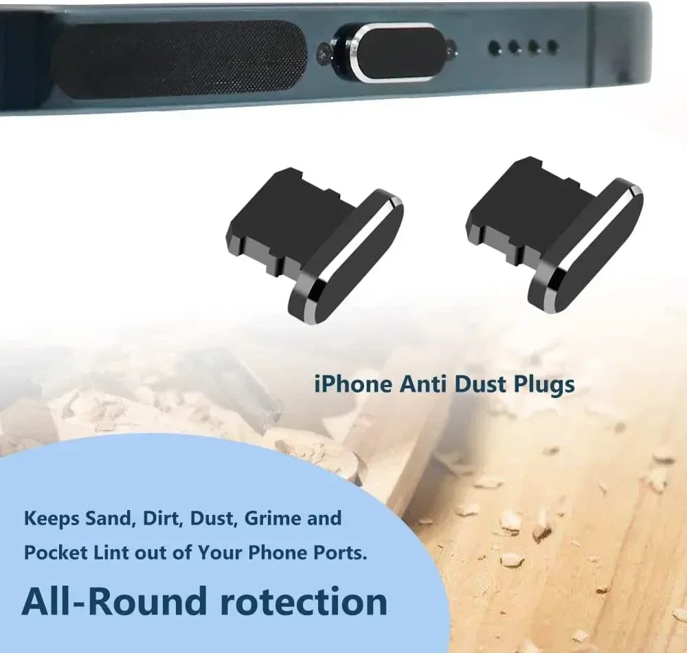 Phone Charging Port Cleaning Kit - Speaker & Port Cleaner Brush Set with Dust Plugs