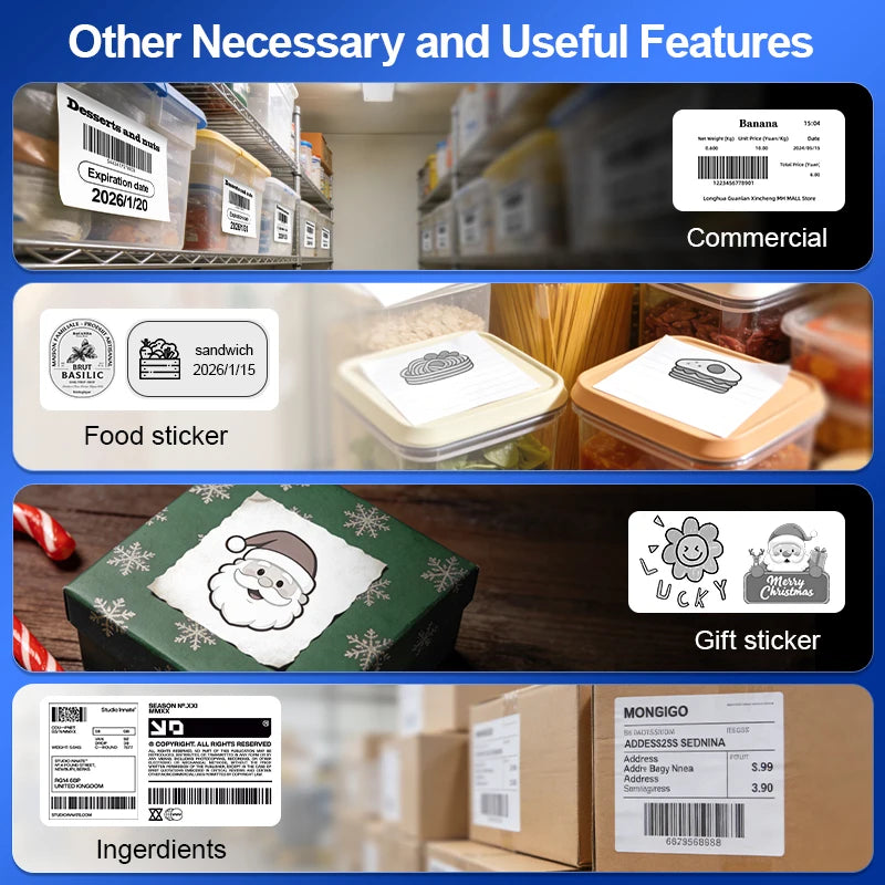 NETUM M90 4x6 Shipping Label Printer - Bluetooth & USB Thermal Label Printer, US Plug