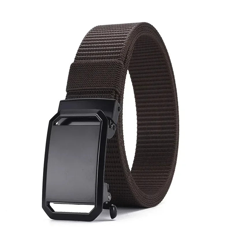 Men's Canvas Belt - Automatic Buckle Tactical Casual Belt