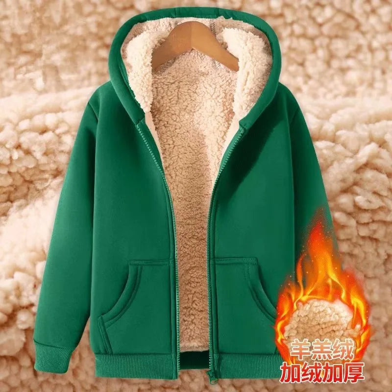 Men's Sherpa Lined Zip Up Hoodie - Thick Fleece Lined Warm Winter Jacket