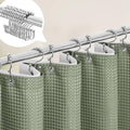 72"W x 78"H Sage Green Waffle Textured 3 in 1 Shower Curtain Set