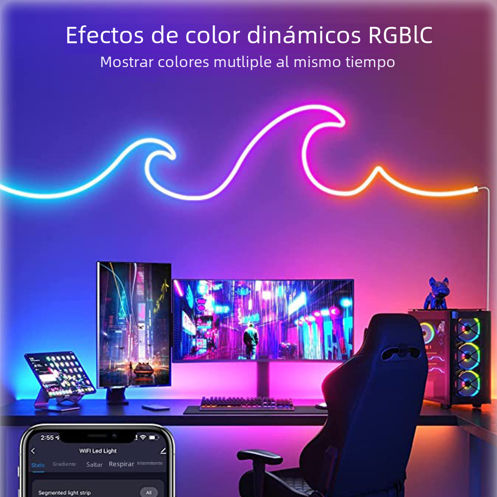 WiFi Smart DIY Music Neon Light Strip with Remote