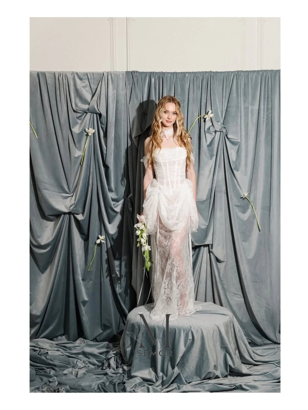 Semor luxury Off the Shoulder Wedding Party Dress Customized 2026 Lace Chic Bride Gown Elegant Pleat Prom Gown vestidos de novia
