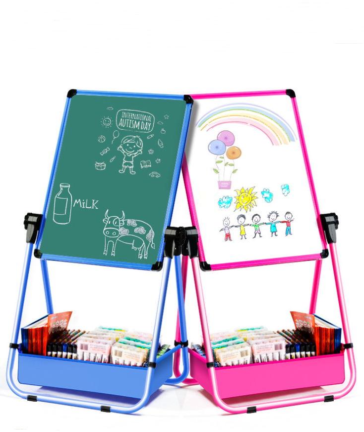 Kids Adjustable Double-Sided Magnetic Drawing Easel