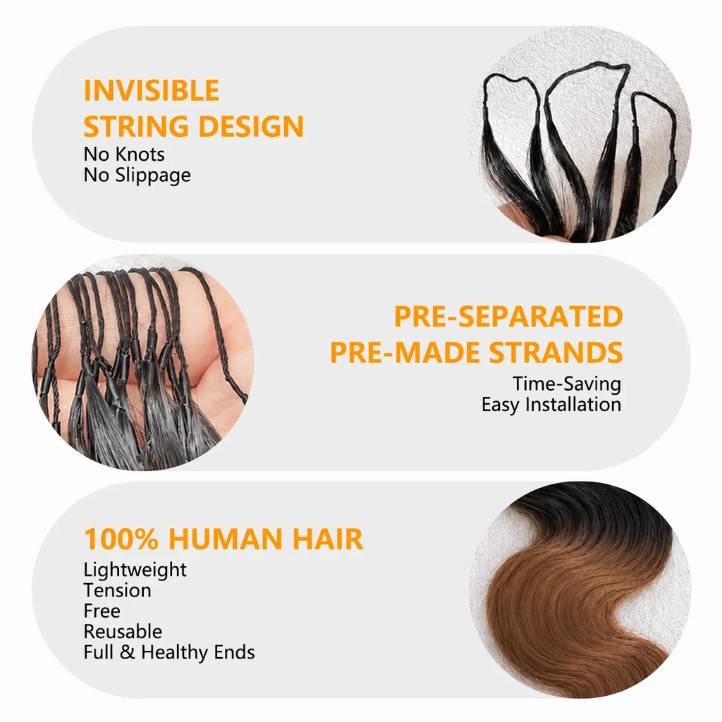 TB30 Highlight 12A Grade Human Hair Body Wave Feather Crochet