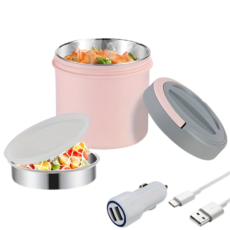 Electric Heated Stainless Steel Lunch Box-0