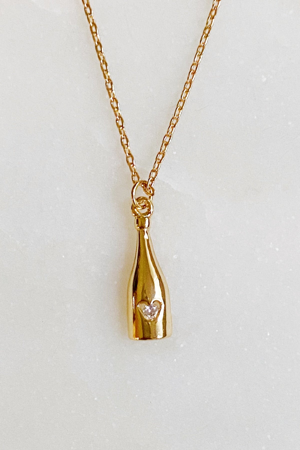 Golden Champagne Pendant Necklace