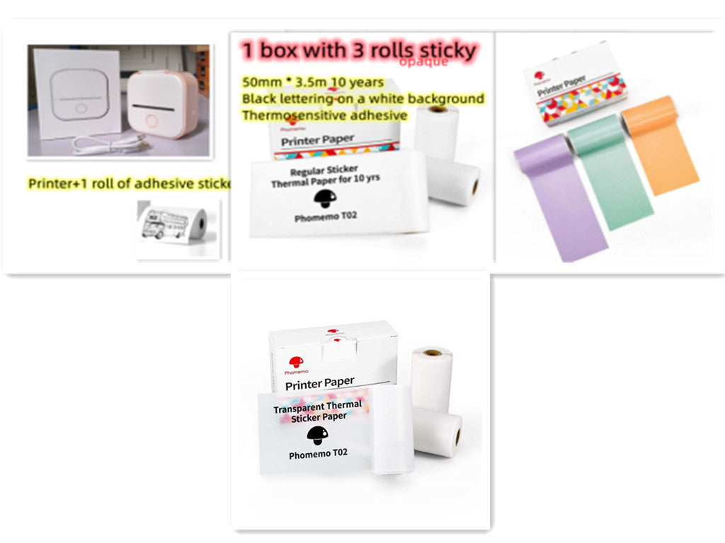 Portable Mini Thermal Label Printer, Bluetooth