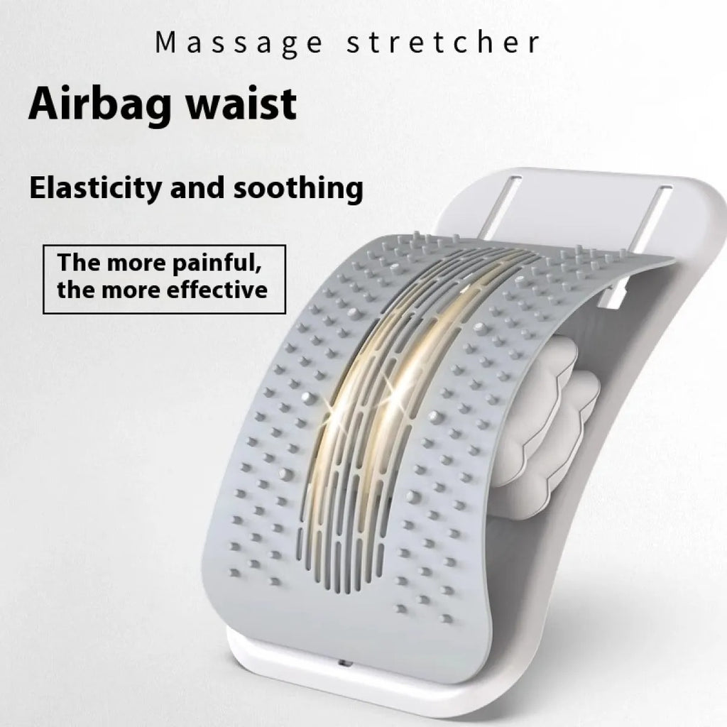 Adjustable Back Stretcher & Massager for Pain Relief