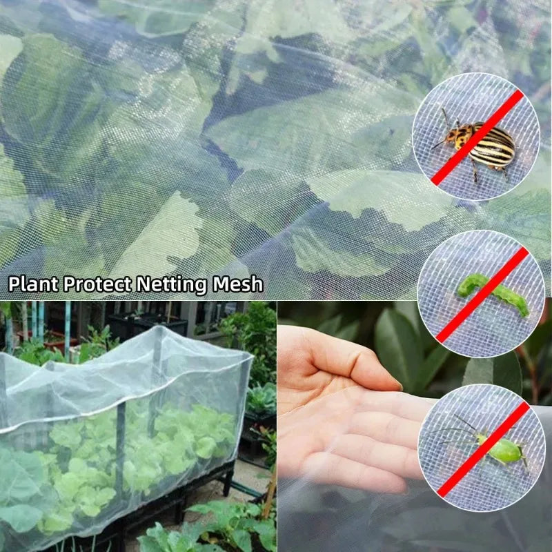 Garden Plant Insect Netting 60 Mesh Protective Cover Net Vegetable Flower Fruit Bird Proof Pest Control Garden Supplies