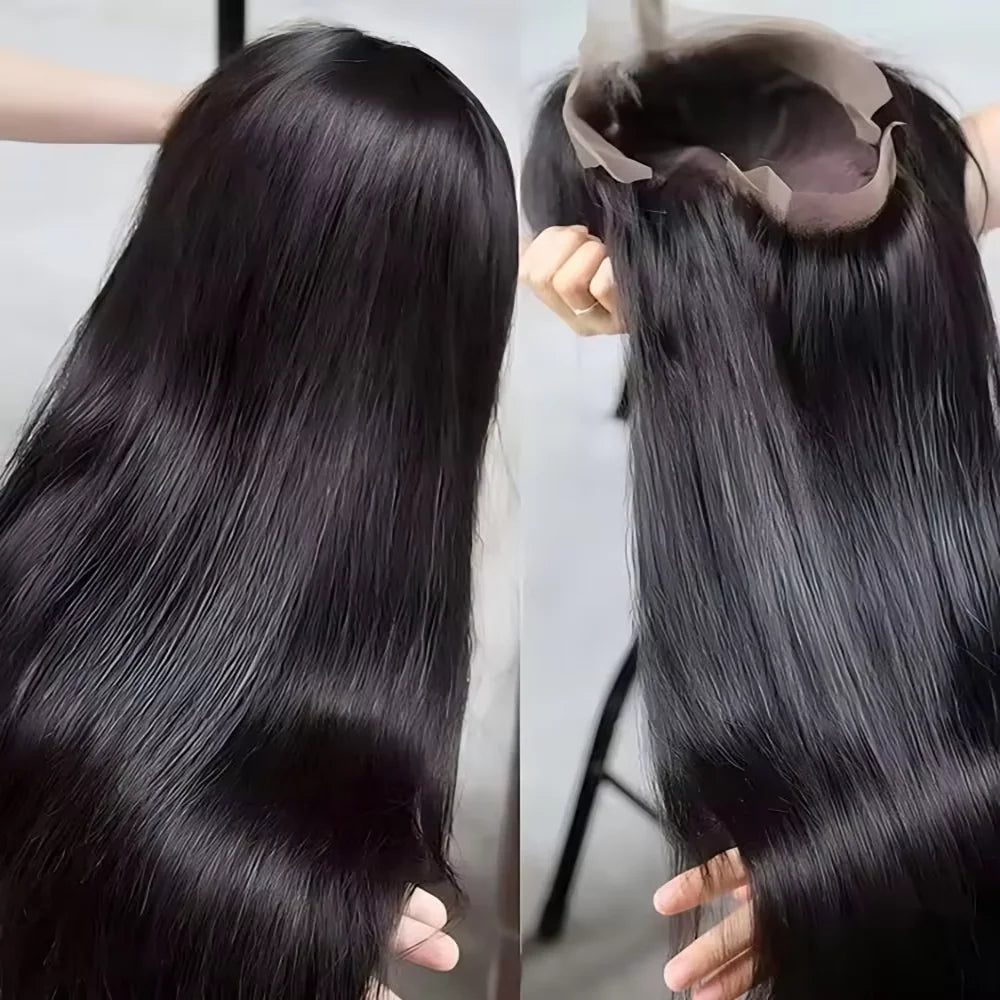 34Inch 13X6 Wear And Go Glueless Straight Wig Pre-Cut Lace Preplucked