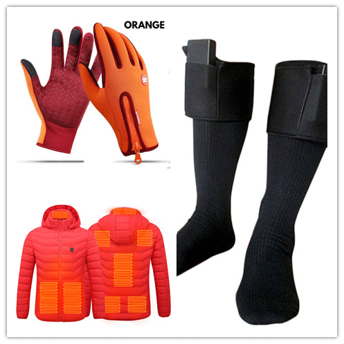 Heated Winter Gloves - Touchscreen, Waterproof, Fleece Lined