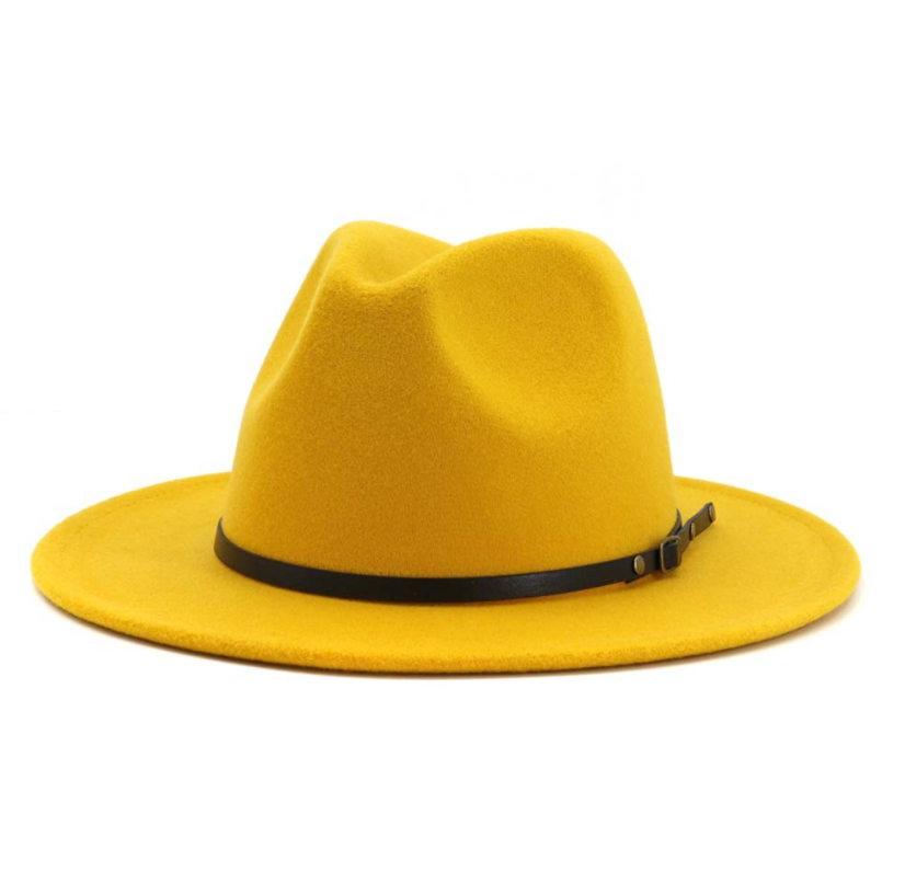 Women's British Vintage Wool Fedora Hat for Fall/Winter