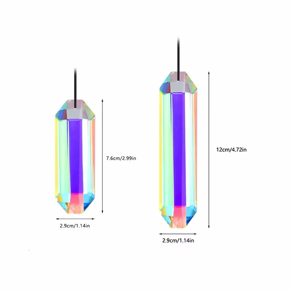 76/120mm Rainbow Reflection Crystal Suncatcher Faceted Glass Chandelier Prism Replacement Pendant Window Hanging Decor